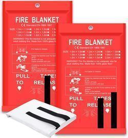 2 Pack 40" x 40" Fire Blankets for Home and Kitchen